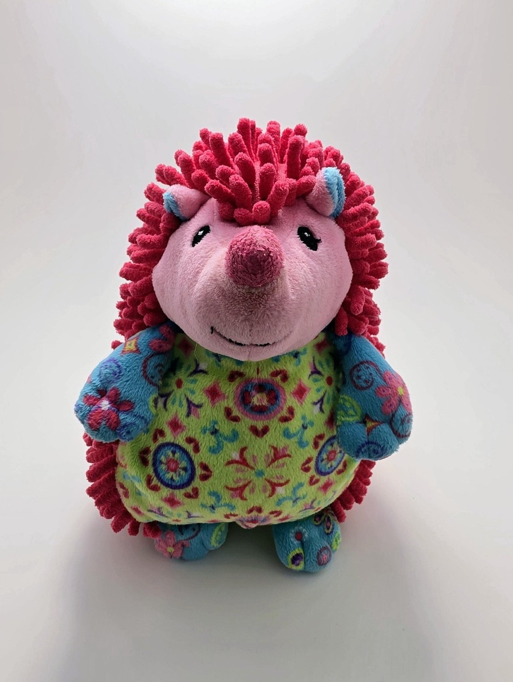 Mary Meyer Plush Hedgehog Standing Vibrant Pink Stuffed Animal Colorful (10 inch